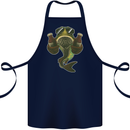 A Pike Fish With Beer Fishing Fisherman Cotton Apron 100% Organic Navy Blue
