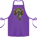 A Pike Fish With Beer Fishing Fisherman Cotton Apron 100% Organic Purple