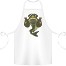 A Pike Fish With Beer Fishing Fisherman Cotton Apron 100% Organic White