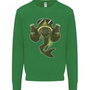 A Pike Fish With Beer Fishing Fisherman Kids Sweatshirt Jumper Irish Green