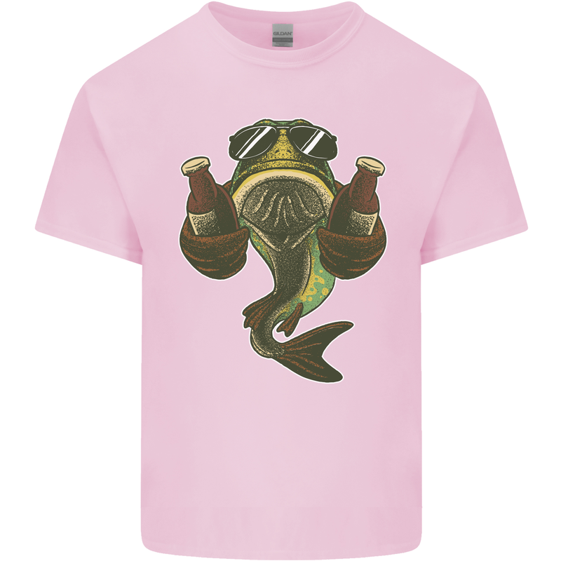 A Pike Fish With Beer Fishing Fisherman Kids T-Shirt Childrens Light Pink