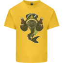 A Pike Fish With Beer Fishing Fisherman Kids T-Shirt Childrens Yellow