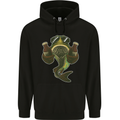 A Pike Fish With Beer Fishing Fisherman Mens 80% Cotton Hoodie Black