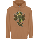 A Pike Fish With Beer Fishing Fisherman Mens 80% Cotton Hoodie Caramel Latte