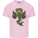 A Pike Fish With Beer Fishing Fisherman Mens Cotton T-Shirt Tee Top Light Pink
