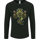 A Pike Fish With Beer Fishing Fisherman Mens Long Sleeve T-Shirt Black