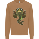 A Pike Fish With Beer Fishing Fisherman Mens Sweatshirt Jumper Caramel Latte