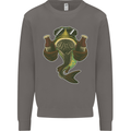 A Pike Fish With Beer Fishing Fisherman Mens Sweatshirt Jumper Charcoal