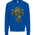 A Pike Fish With Beer Fishing Fisherman Mens Sweatshirt Jumper Royal Blue