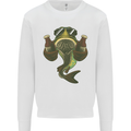 A Pike Fish With Beer Fishing Fisherman Mens Sweatshirt Jumper White