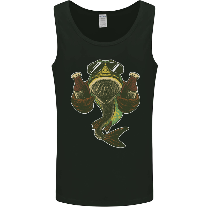 A Pike Fish With Beer Fishing Fisherman Mens Vest Tank Top Black