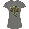 A Pike Fish With Beer Fishing Fisherman Womens Petite Cut T-Shirt Charcoal
