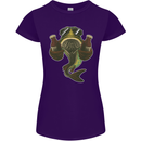 A Pike Fish With Beer Fishing Fisherman Womens Petite Cut T-Shirt Purple