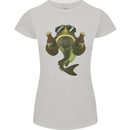 A Pike Fish With Beer Fishing Fisherman Womens Petite Cut T-Shirt Sports Grey