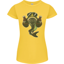 A Pike Fish With Beer Fishing Fisherman Womens Petite Cut T-Shirt Yellow