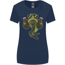 A Pike Fish With Beer Fishing Fisherman Womens Wider Cut T-Shirt Navy Blue
