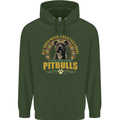 A Pitbull Dog Childrens Kids Hoodie Forest Green