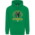 A Pitbull Dog Childrens Kids Hoodie Irish Green
