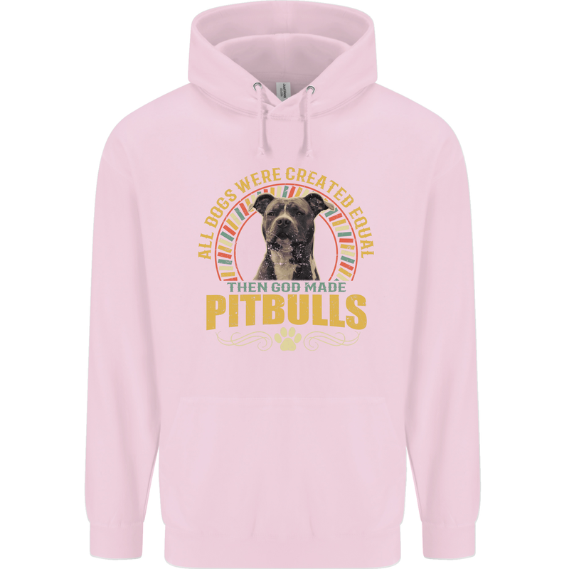 A Pitbull Dog Childrens Kids Hoodie Light Pink