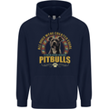 A Pitbull Dog Childrens Kids Hoodie Navy Blue