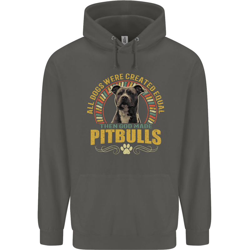A Pitbull Dog Childrens Kids Hoodie Storm Grey