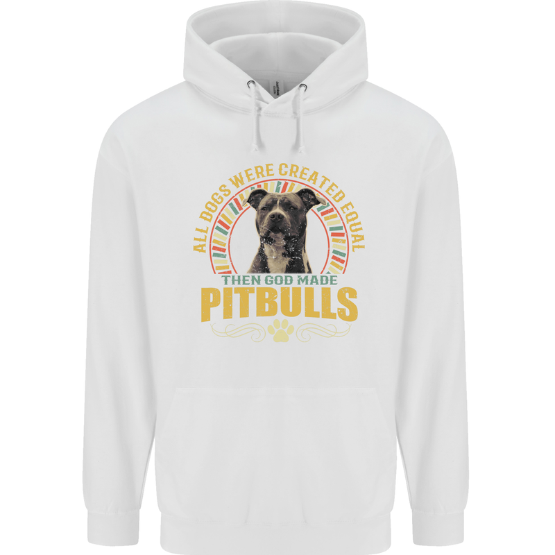 A Pitbull Dog Childrens Kids Hoodie White