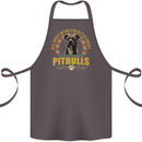 A Pitbull Dog Cotton Apron 100% Organic Dark Grey