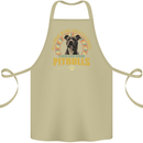 A Pitbull Dog Cotton Apron 100% Organic Khaki