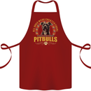 A Pitbull Dog Cotton Apron 100% Organic Maroon