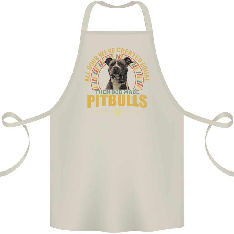 A Pitbull Dog Cotton Apron 100% Organic Natural