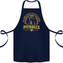 A Pitbull Dog Cotton Apron 100% Organic Navy Blue