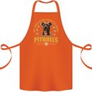 A Pitbull Dog Cotton Apron 100% Organic Orange