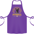 A Pitbull Dog Cotton Apron 100% Organic Purple
