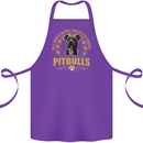 A Pitbull Dog Cotton Apron 100% Organic Purple