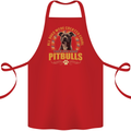 A Pitbull Dog Cotton Apron 100% Organic Red