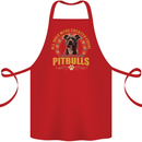 A Pitbull Dog Cotton Apron 100% Organic Red