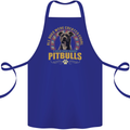 A Pitbull Dog Cotton Apron 100% Organic Royal Blue