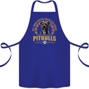 A Pitbull Dog Cotton Apron 100% Organic Royal Blue