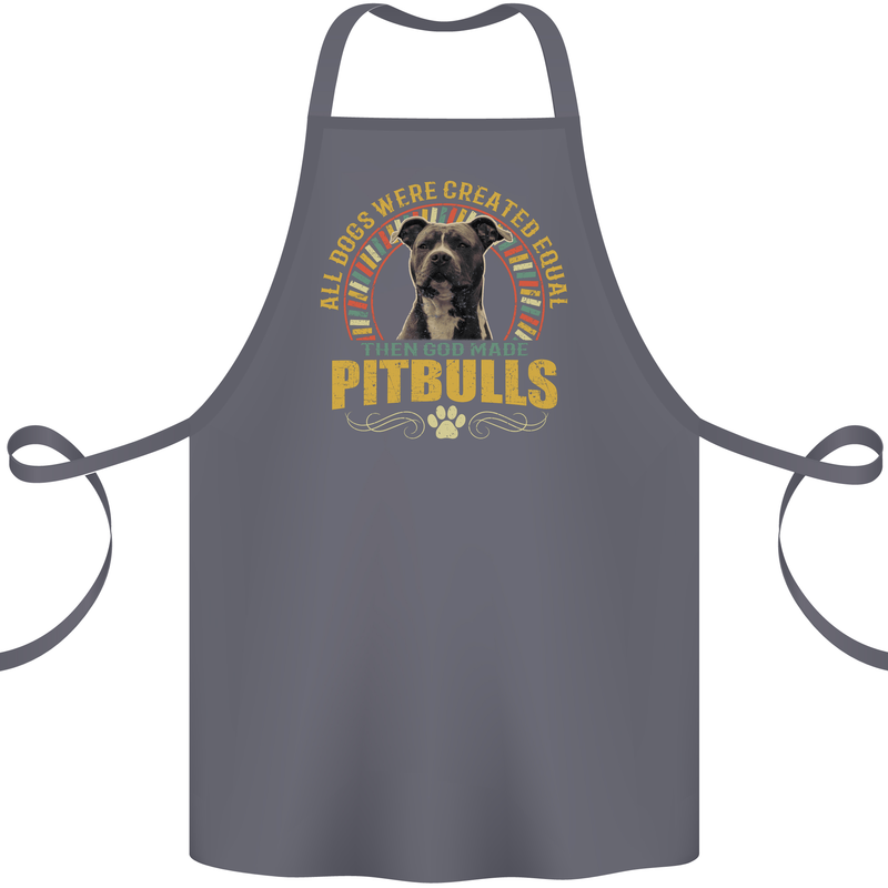 A Pitbull Dog Cotton Apron 100% Organic Steel