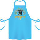A Pitbull Dog Cotton Apron 100% Organic Turquoise