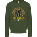 A Pitbull Dog Kids Sweatshirt Jumper Forest Green