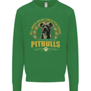 A Pitbull Dog Kids Sweatshirt Jumper Irish Green