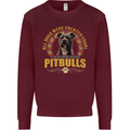 A Pitbull Dog Kids Sweatshirt Jumper Maroon