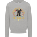 A Pitbull Dog Kids Sweatshirt Jumper Sports Grey
