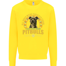 A Pitbull Dog Kids Sweatshirt Jumper Yellow