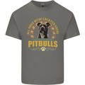A Pitbull Dog Kids T-Shirt Childrens Charcoal