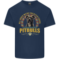 A Pitbull Dog Kids T-Shirt Childrens Navy Blue