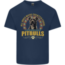 A Pitbull Dog Kids T-Shirt Childrens Navy Blue