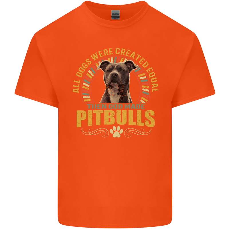 A Pitbull Dog Kids T-Shirt Childrens Orange