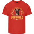 A Pitbull Dog Kids T-Shirt Childrens Red